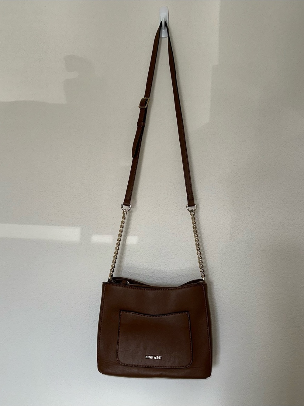 Nine West Brown Crossbody Faux Leather Purse